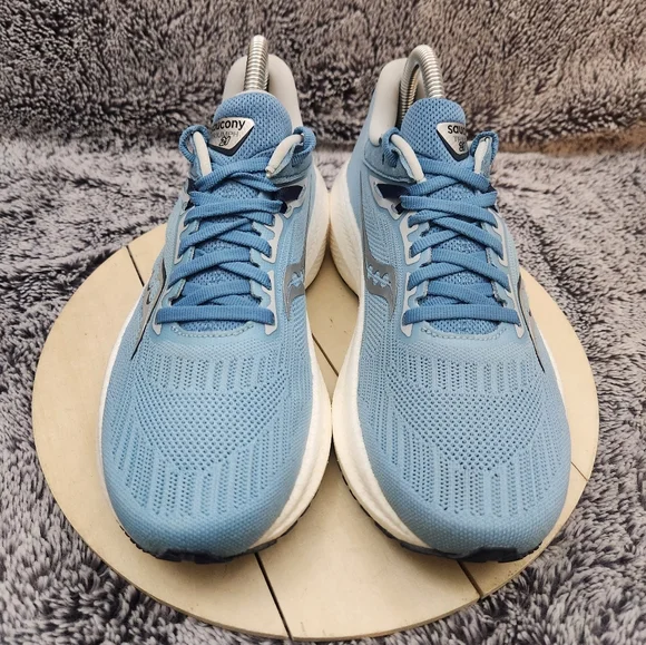 Saucony Triumph 21 Bluelight Mauve Running Shoes Women's Size 7.5 - Picture 3 of 9